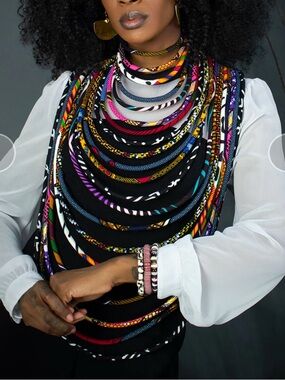 Burning Man Coachella Festival Body Jewelry African Statement Necklace top